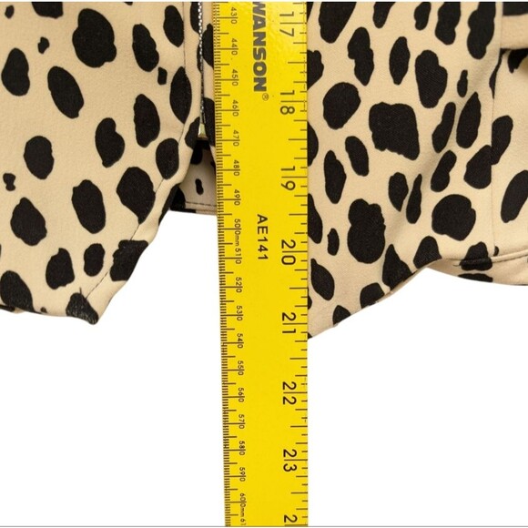 Vintage Elliott Lauren Black & White Animal Print Zip-Up Sleeveless Vest - L - Picture 9 of 9